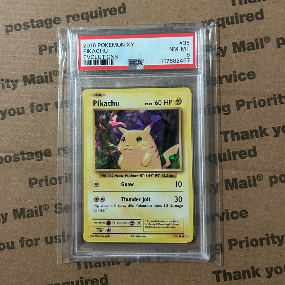PSA 8 ‘16 Pokemon XY Pikachu Evolutions Card No. 35